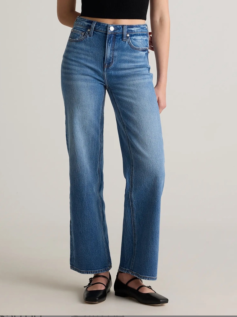 Quince Bella Stretch Relaxed Straight Jeans